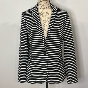Philosophy striped ponté stretch knit blazer jacket S